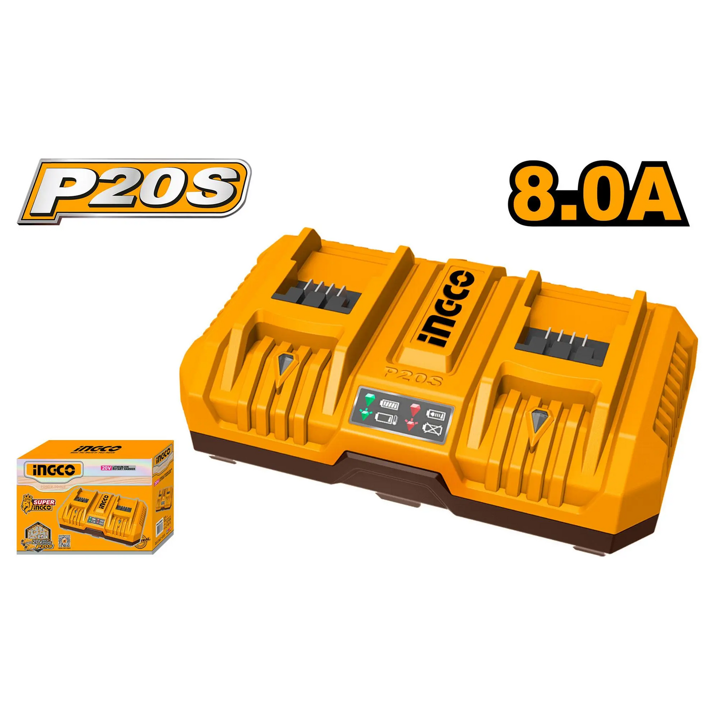 INGCO -  P20S battery charger 20V FCLI2082
