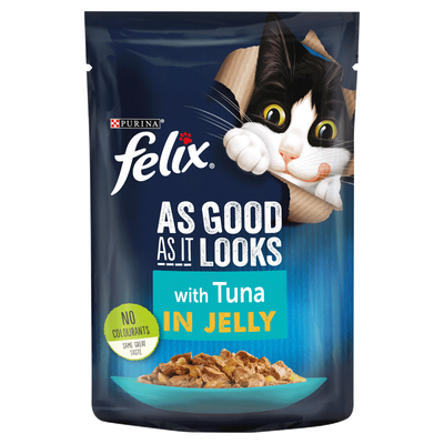 Purina FELIX® - As Good As It Looks - Tuna in Jelly Wet Cat Food - 20 packs x 100 gm