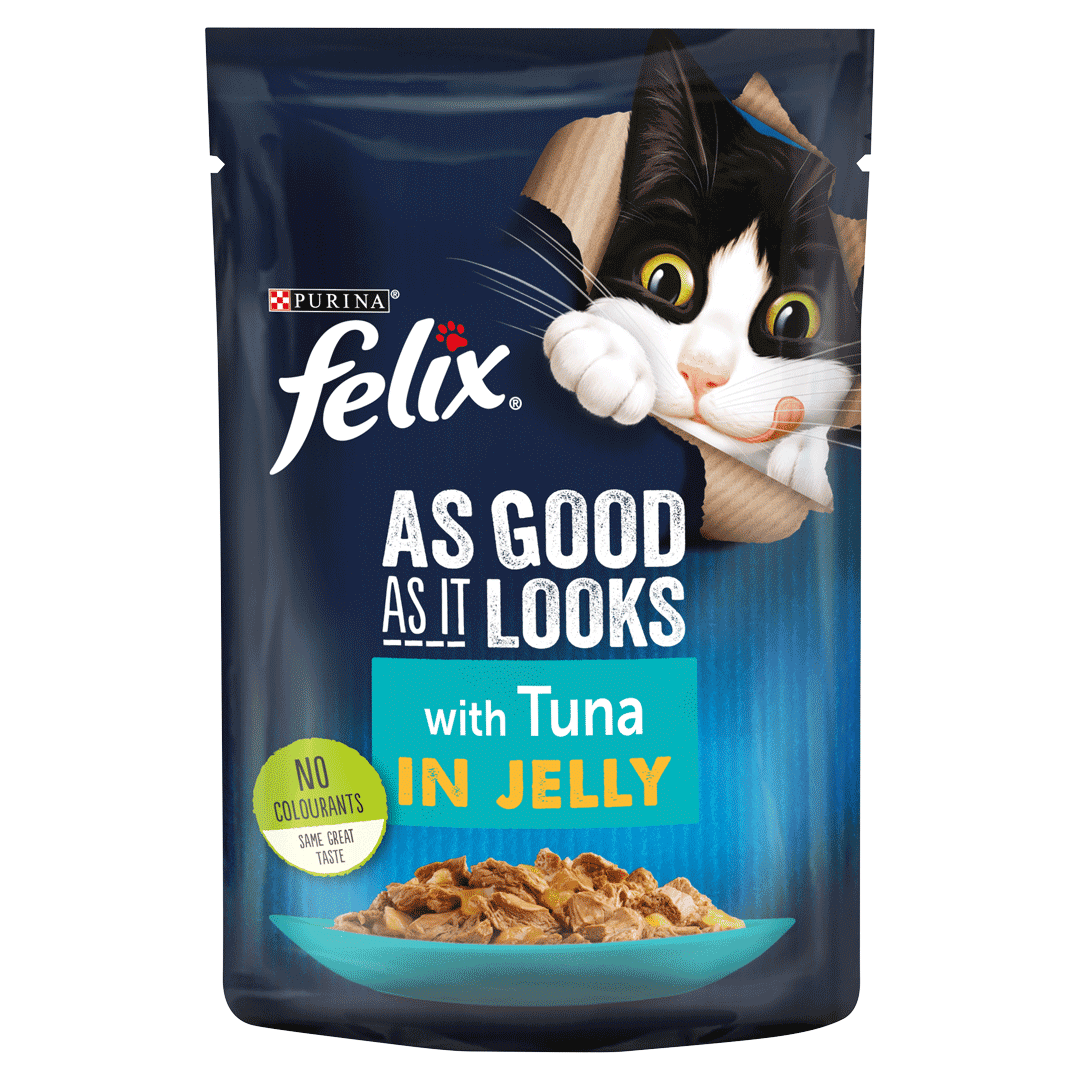 Purina FELIX® - As Good As It Looks - Tuna in Jelly Wet Cat Food - 20 packs x 100 gm