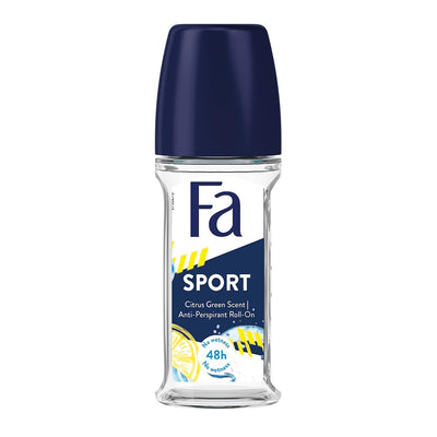 Fa Men - 48H Sport - Citrus Green Scent - Roll-On Deodorant - For Men - 50ml