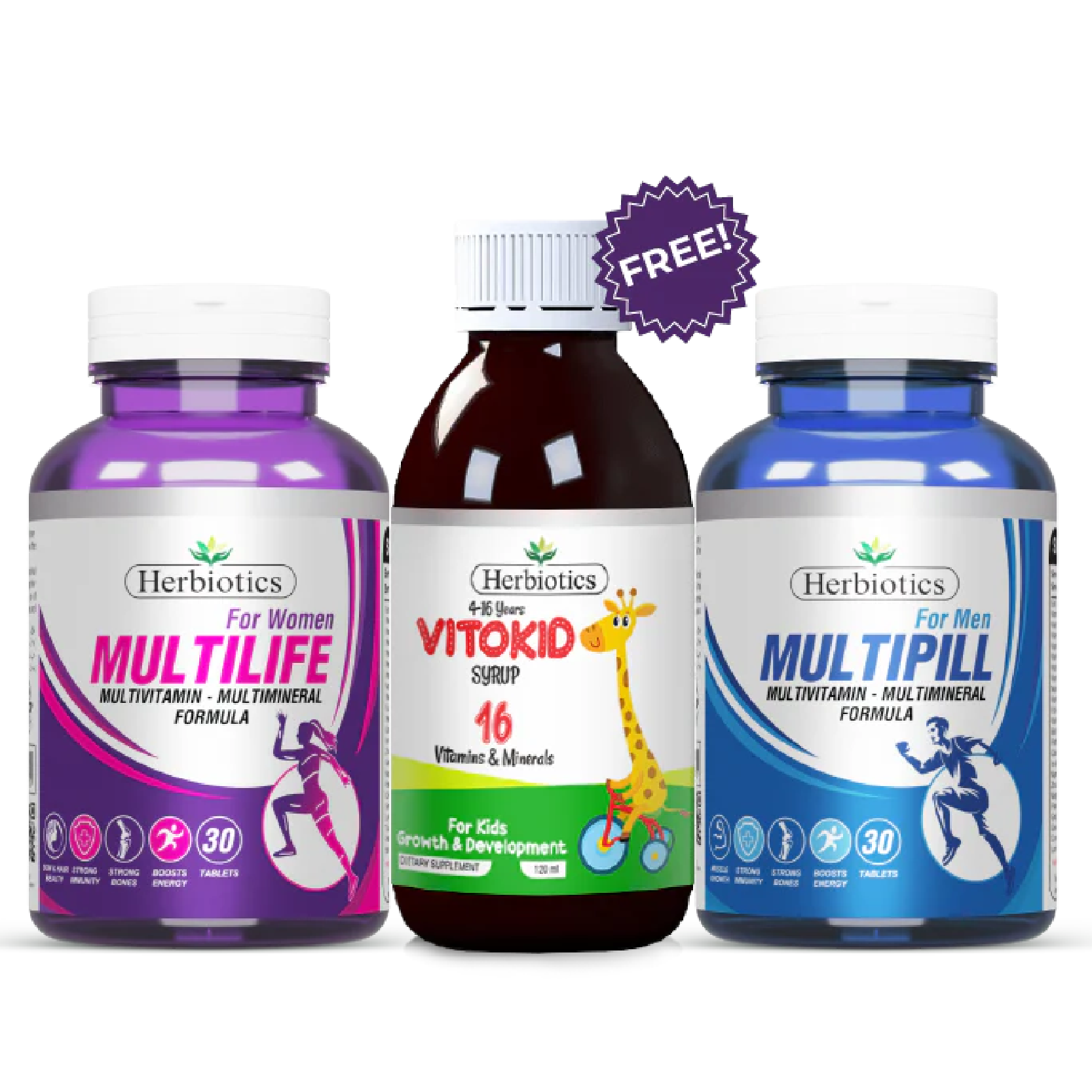 Herbiotics - Kids Multivitamin Bundle - Bundle - Set - Child Nutrition