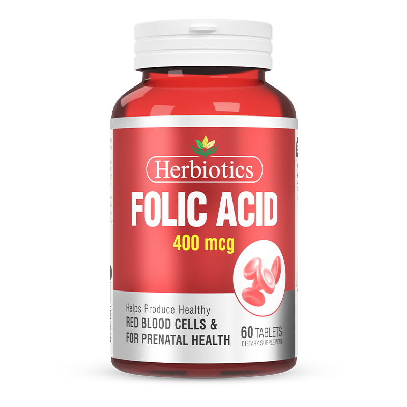 Herbiotics - Folic Acid - Supplement - Standard Pack - Prenatal Support