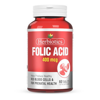 Herbiotics - Folic Acid - Supplement - Standard Pack - Prenatal Support