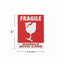 Fragile handle with care label on a white background