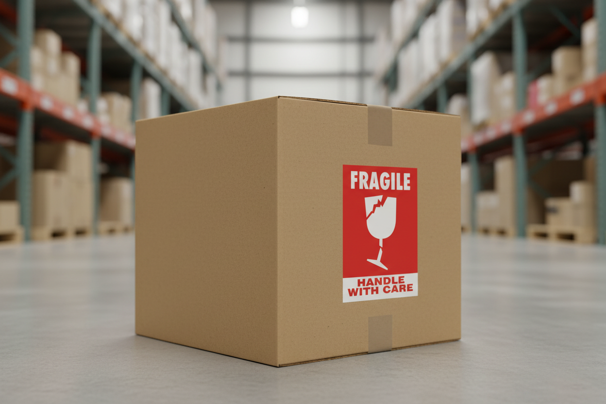 Ecommerce - Fragile Stickers - Handle with Care Stickers - For Fragile Packages - Self Adhesive - Pack of 70 - 6"x4"