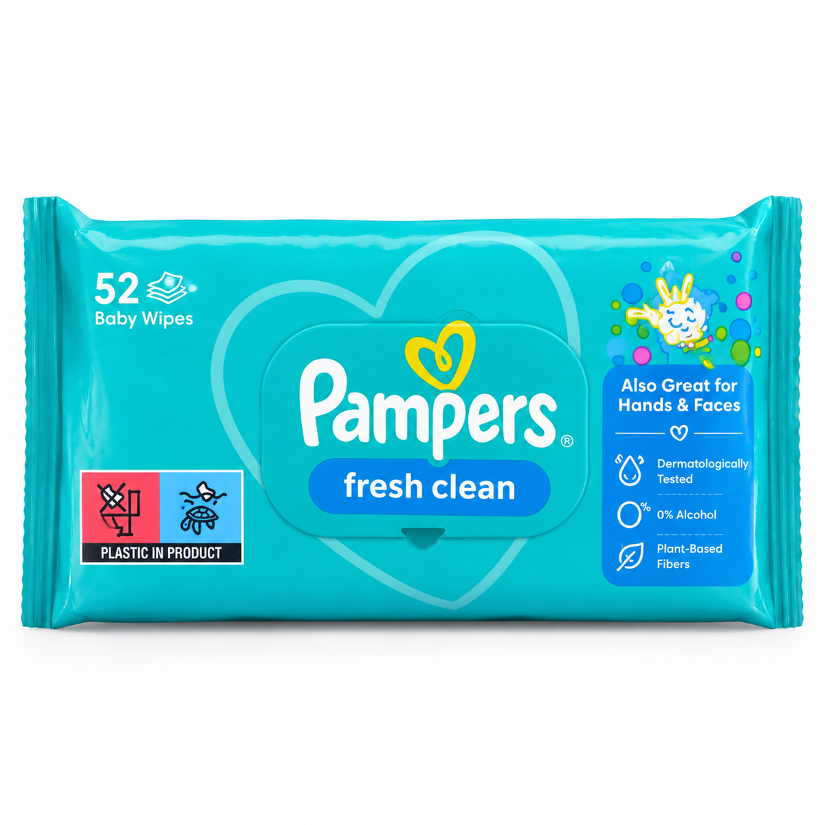Pampers - Baby Wipes - 52 Wipes - Fresh Clean - Alcohol Free