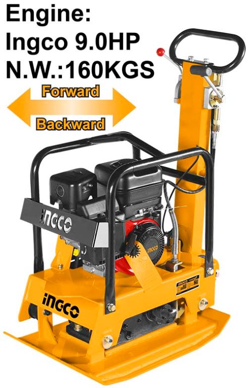 INGCO -  Gasoline reversible plate compactor 6000W GCP160-2