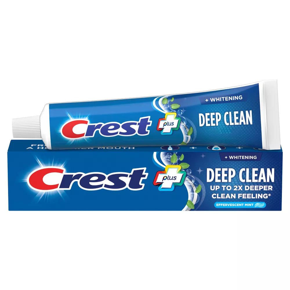 Crest Complete Plus Deep Clean Complete Whitening Toothpaste, Effervescent Mint, 5.4 oz, 153g