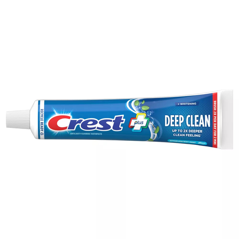 Crest Complete Plus Deep Clean Complete Whitening Toothpaste, Effervescent Mint, 5.4 oz, 153g