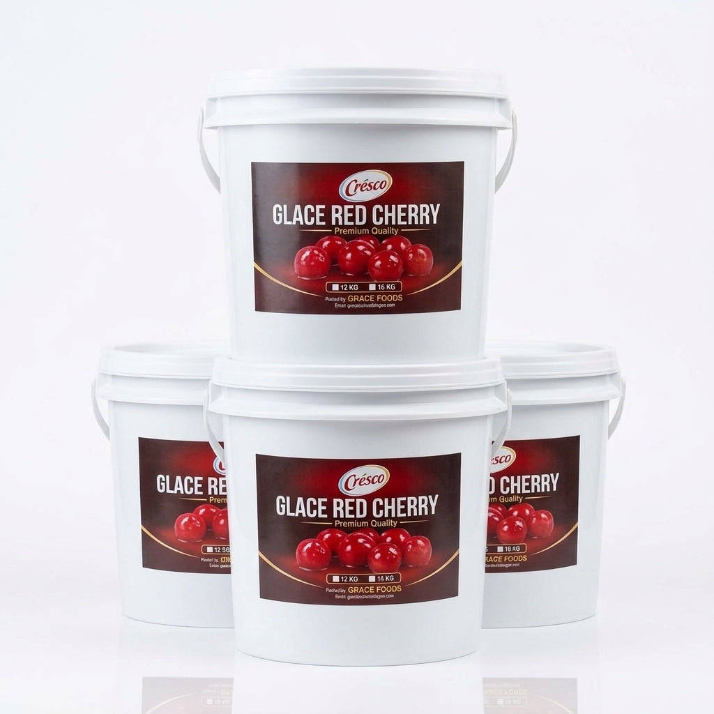 Cresco Premium Glacé Red Cherries (12 kg) – Bulk Bakery & Confectionery Ingredients