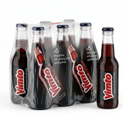 VIMTO - Red Berry - Fruit Flavored Drink - 330ml Bottle x 24 Bottles ( 1 Tray)