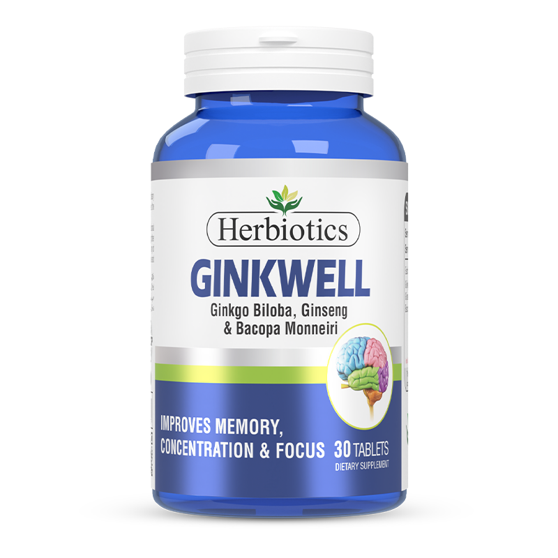 Herbiotics - Ginkwell - Supplement - Standard Pack - Memory Support