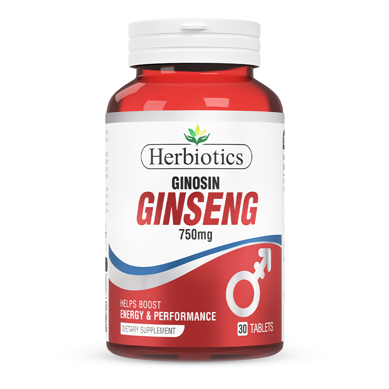 Herbiotics - Ginosin - Supplement - 750MG - Ginseng Focus