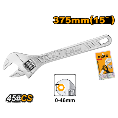 INGCO -  Adjustable wrench 375mm HADW131152
