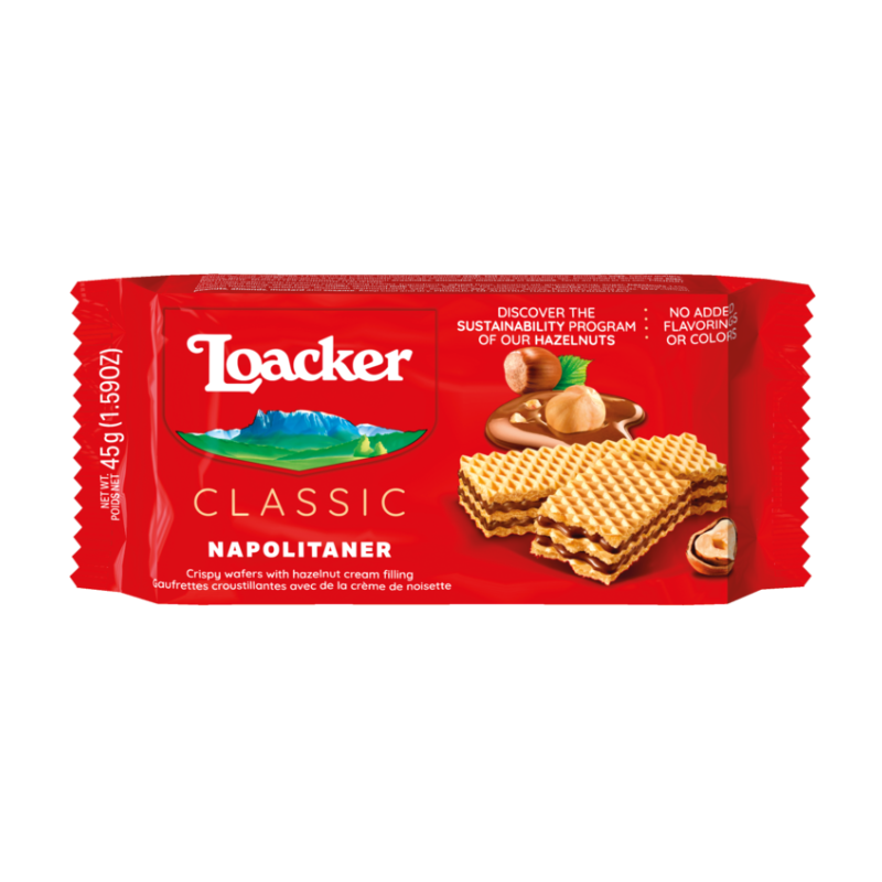 Loacker - Classic Wafer - Napolitaner - 45gm - 100 CT