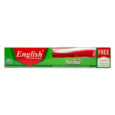 English Herbal Toothpaste - Brush Cavity Protection & Fresh Breath - Pack of 12 | Jodiabaazar.com