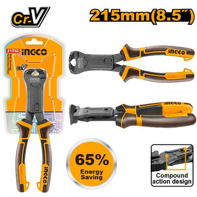 INGCO -  Compound action end cutting pliers 215mm HCECP58200