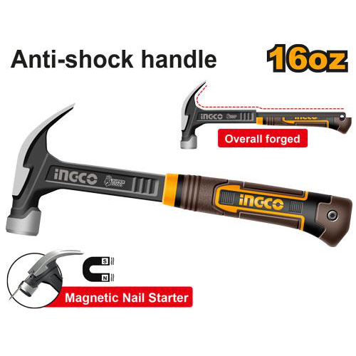 INGCO -  Claw hammer 16oz HCH81016L