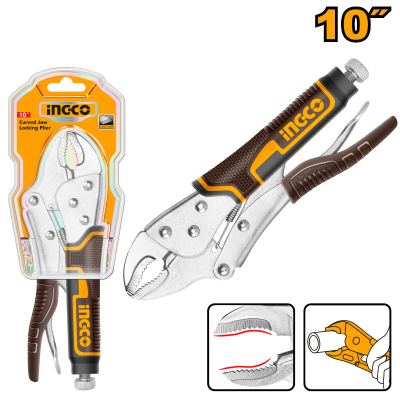 INGCO -  Curved jaw locking plier 50mm HCJLW0210