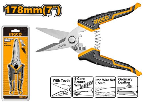 INGCO -  Electrician's scissors 178mm HES0187