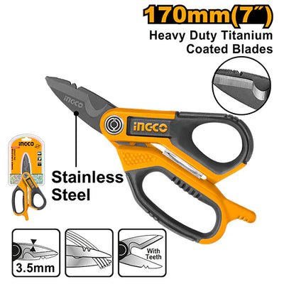 INGCO -  Electrician's scissors 170mm HES051708