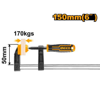 INGCO -  F clamp with plastic handle 50*150mm HFC020501