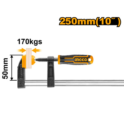 INGCO -  F clamp with plastic handle 50*250mm HFC020503