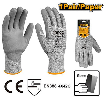 INGCO -  Cut-resistance gloves xl HGCG01-XL