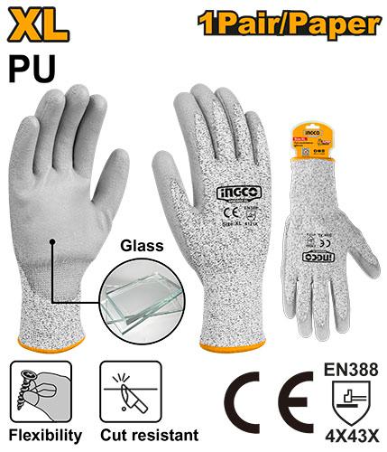 Ingco Cut-Resistance Gloves Level 5 Safety Gear | HGCG02-XL | Jodiabaazar.com