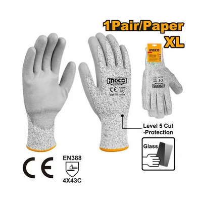 INGCO -  Cut-resistance gloves xl HGCG02-XL