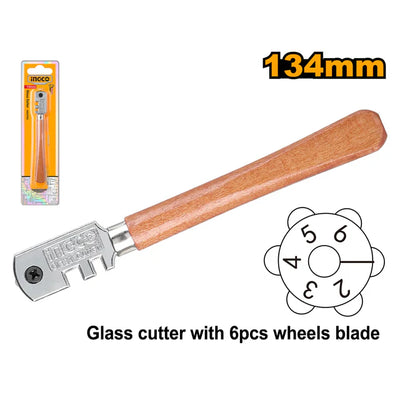 INGCO -  Glass cutter 6pcs HGCT02