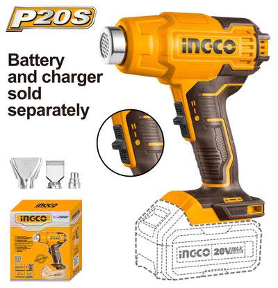 INGCO -  Cordless heat gun 20v HGLI2002