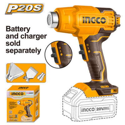 INGCO -  Cordless heat gun 20v HGLI20035