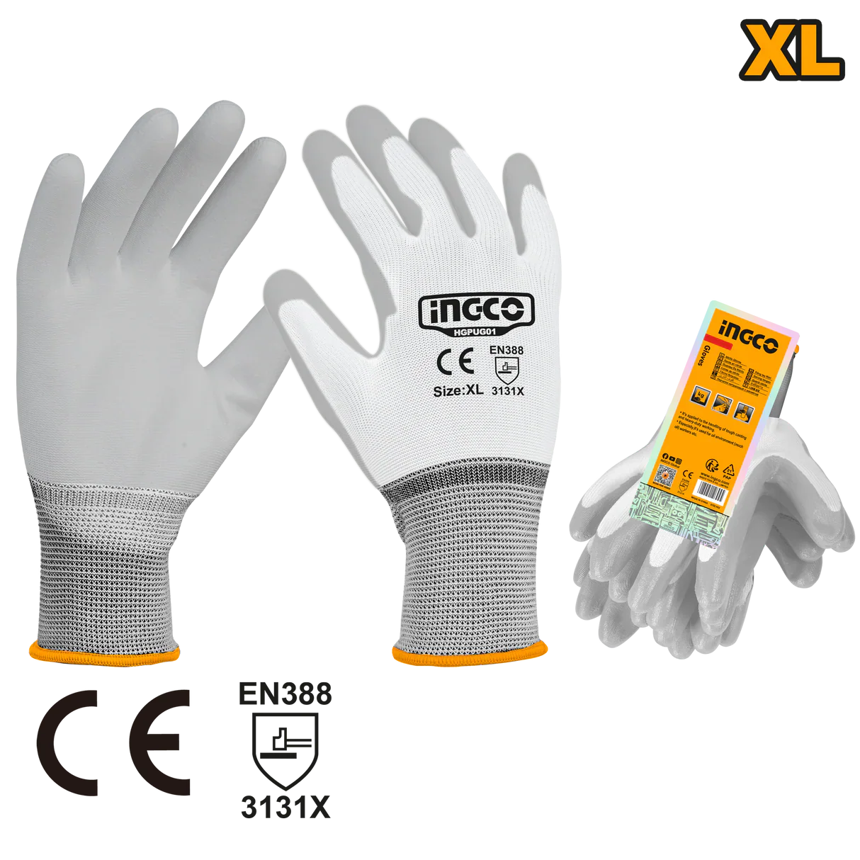 INGCO -  PU Coated Gloves xl HGPUG01