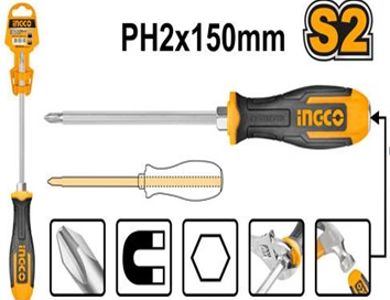 INGCO -  Phillips go-through screwdriver 150MM HGTS68PH2150