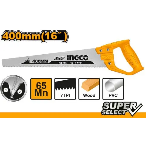INGCO -  Hand saw 16" HHAS15400