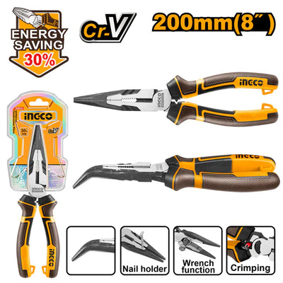 INGCO -  High leverage bent nose pliers 200mm HHBNP28201