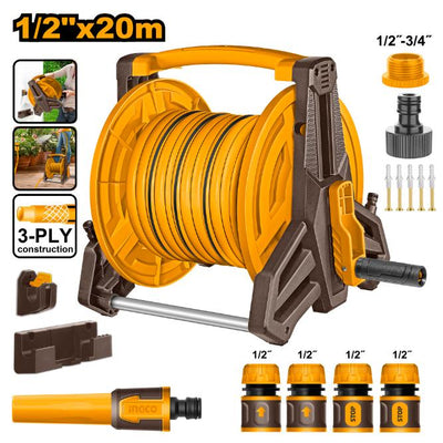 INGCO -  Hose reel set 6pcs HHR20124