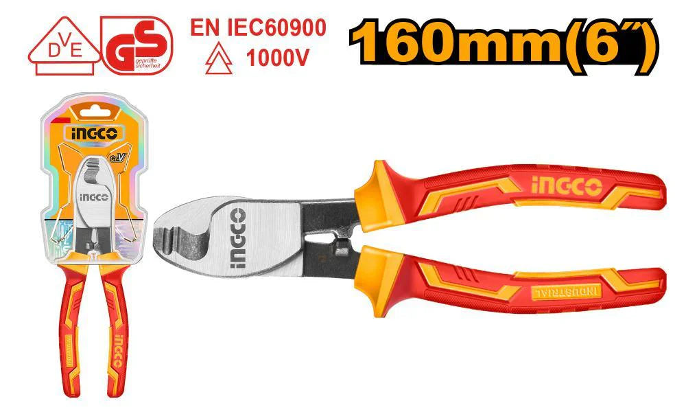 INGCO -  Insulated high leverage diagonal cutting pliers 160mm HIHLDCP28160