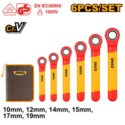INGCO -  6 Pcs insulated ratchet wrench set  HKISPA0603