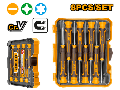 INGCO -  8 Pcs precision screwdriver set  HKSD0818