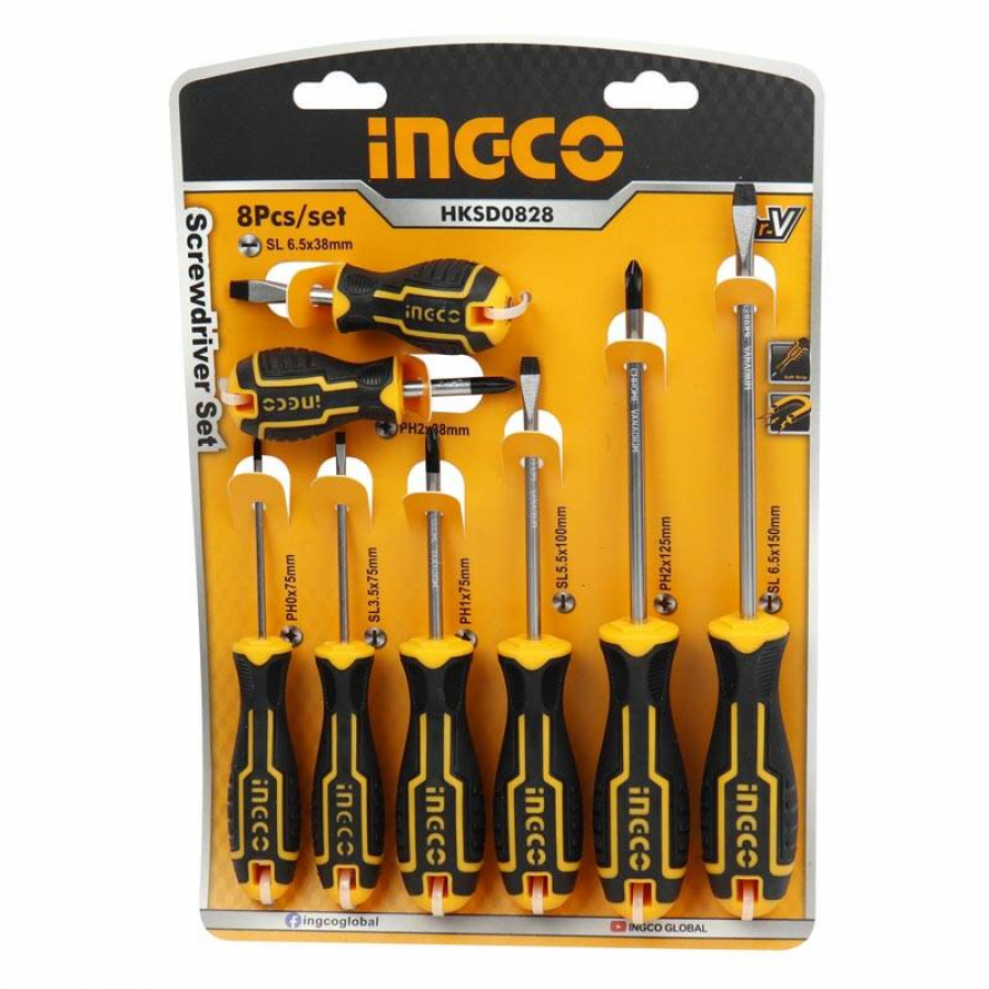 INGCO -  8 Pcs screwdriver set  HKSD0828