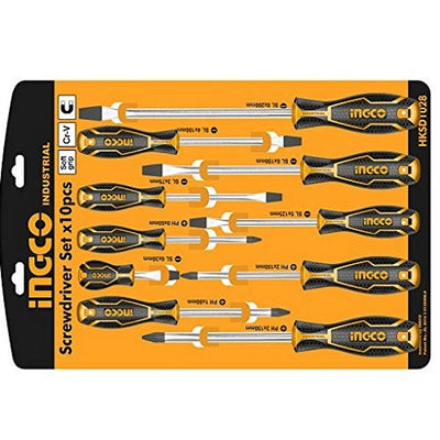 INGCO -  10 Pcs screwdriver set  HKSD1028