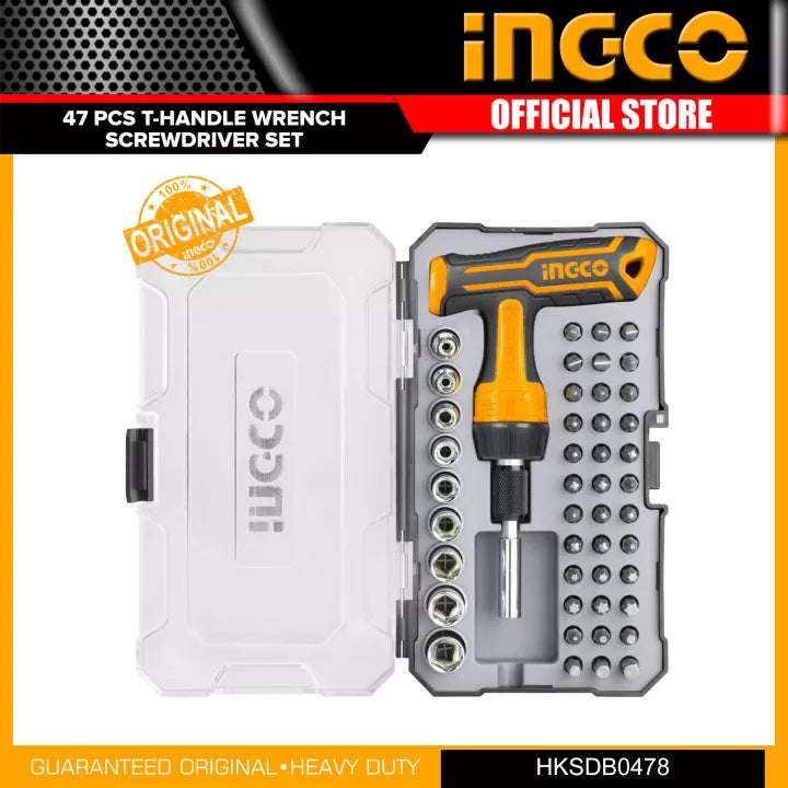 INGCO -  47 Pcs t-handle wrench screwdriver set  HKSDB0478