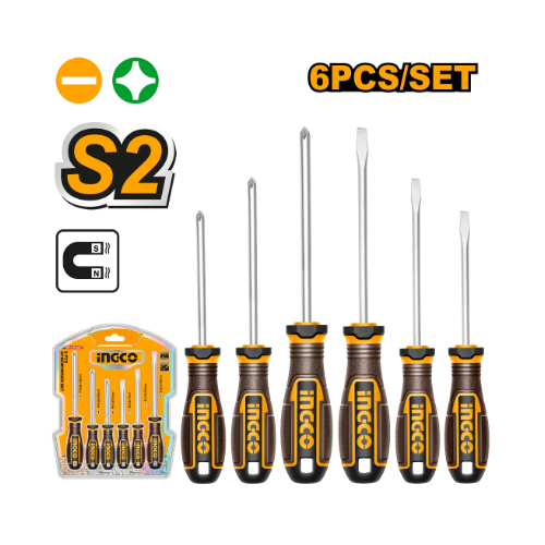 INGCO -  6 Pcs screwdriver set  HKSDS0628