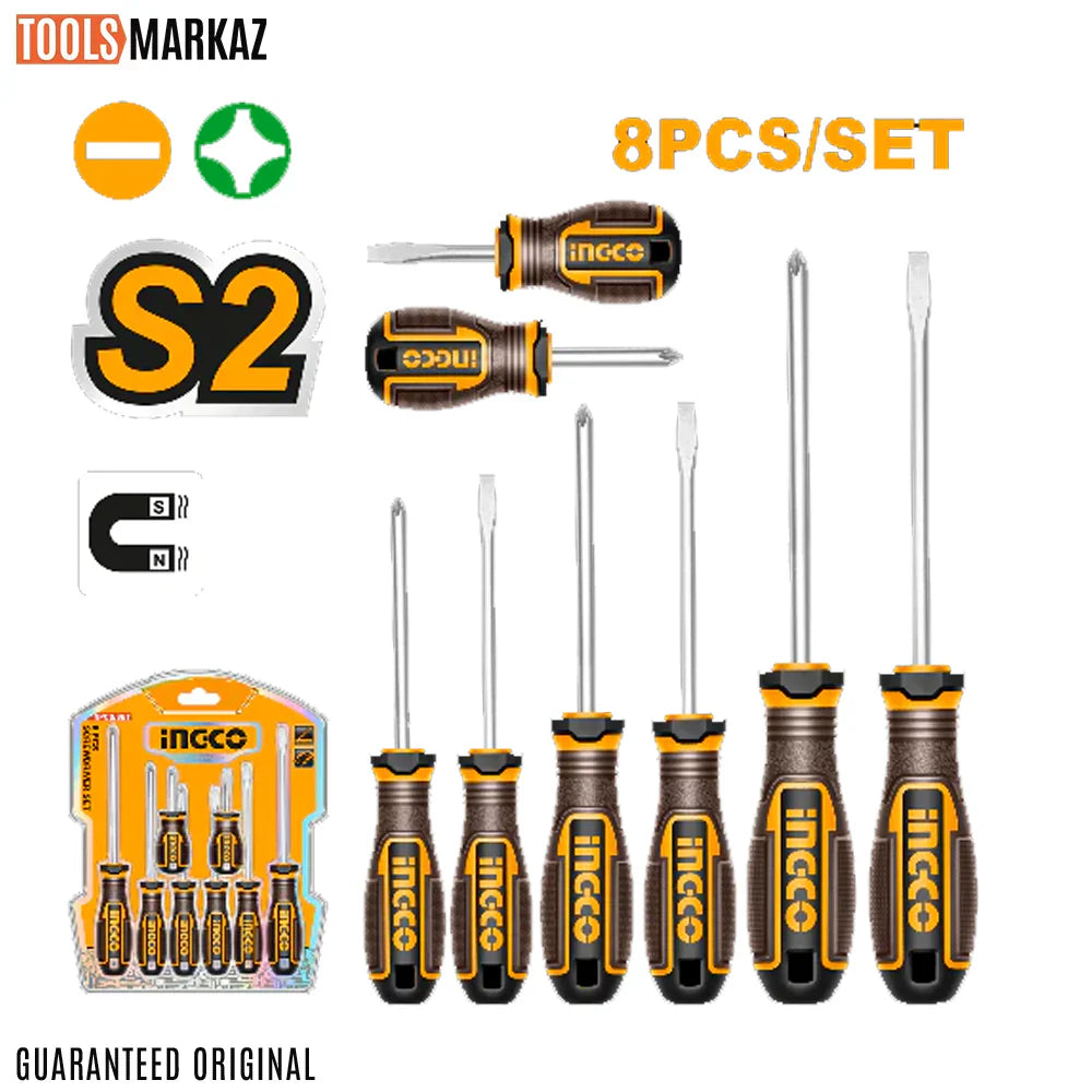 INGCO -  8 Pcs screwdriver set  HKSDS0828