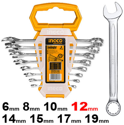 INGCO -  8Pcs Combination spanner set  HKSPA1088-I