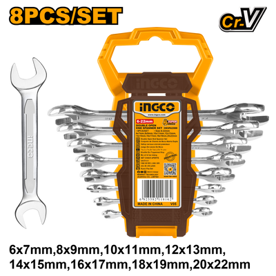 INGCO -  8Pcs Double open end spanner set  HKSPA2088