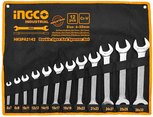 INGCO -  12Pcs Double open end spanner set  HKSPA2142