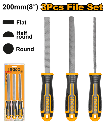 INGCO -  3 Pcs wood file set  HKTFW0308